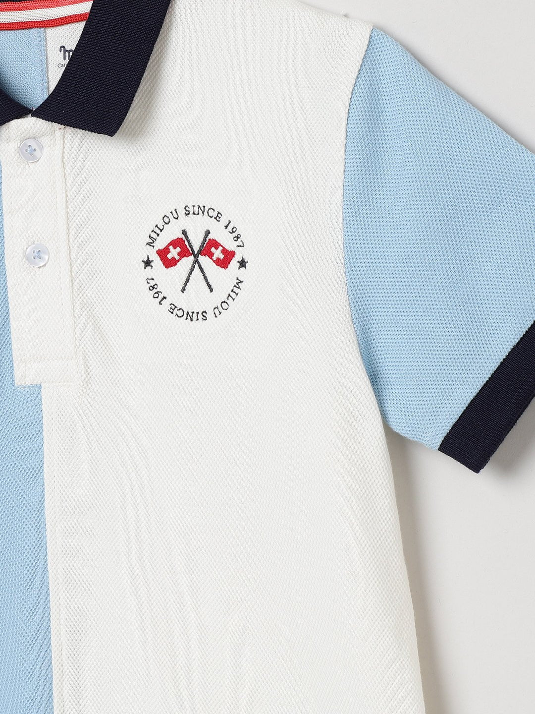 Milou Boys Polo T-Shirt Blue & White - Milou - Care. The Swiss WayPolo