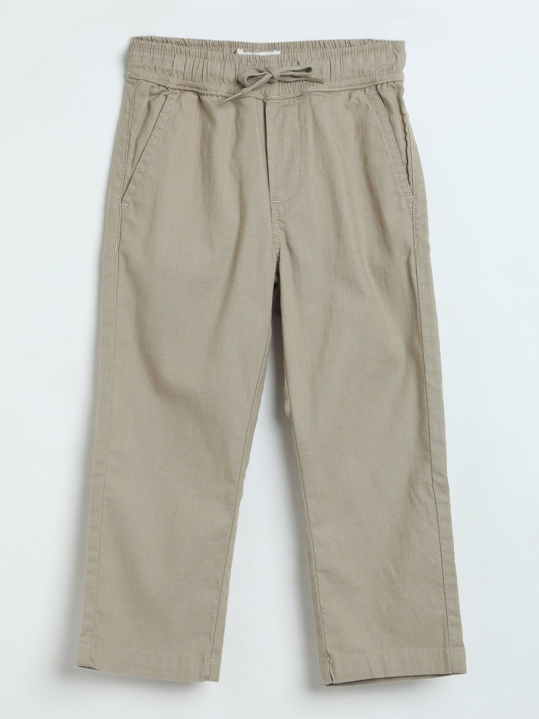 Milou Boys Slub Cotton Casual Trousers Beige - Milou - Care. The Swiss WayJeans & Trousers