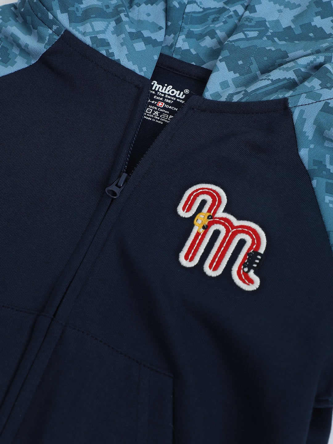 Milou Boys Sweatshirt Indigo Blue Graphic Print - Milou - Care. The Swiss WaySweatshirt & Jackets