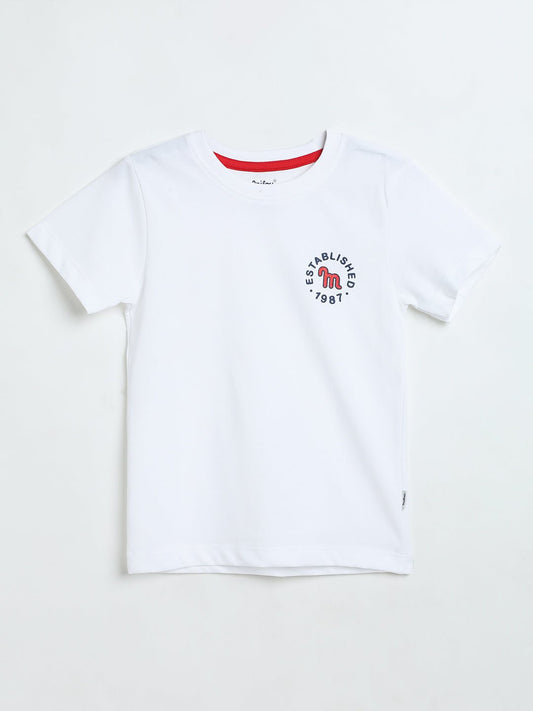 Milou Boys White Single Jersey T-Shirt - Milou - Care. The Swiss WayT-Shirt