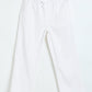 Milou Boys White Woven Drawstring Trousers - Milou - Care. The Swiss WayJeans & Trousers