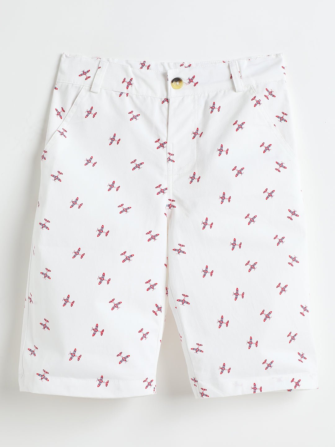 Milou Boys Woven Shorts White Print - Milou - Care. The Swiss WayShorts