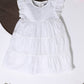 Milou Girls 3 Tier Swiss Dot Dress White - Milou - Care. The Swiss WayDress