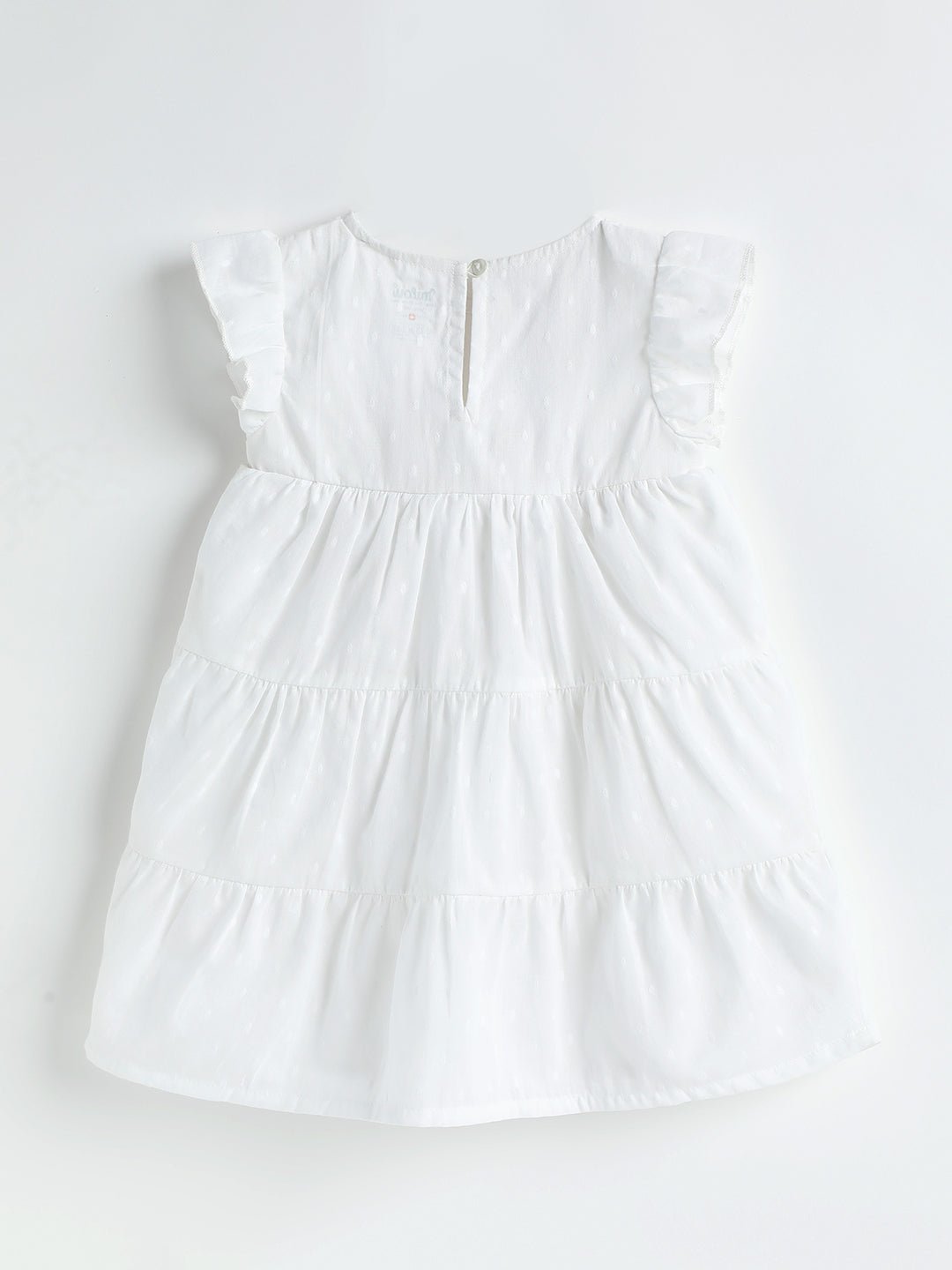 Milou Girls 3 Tier Swiss Dot Dress White - Milou - Care. The Swiss WayDress