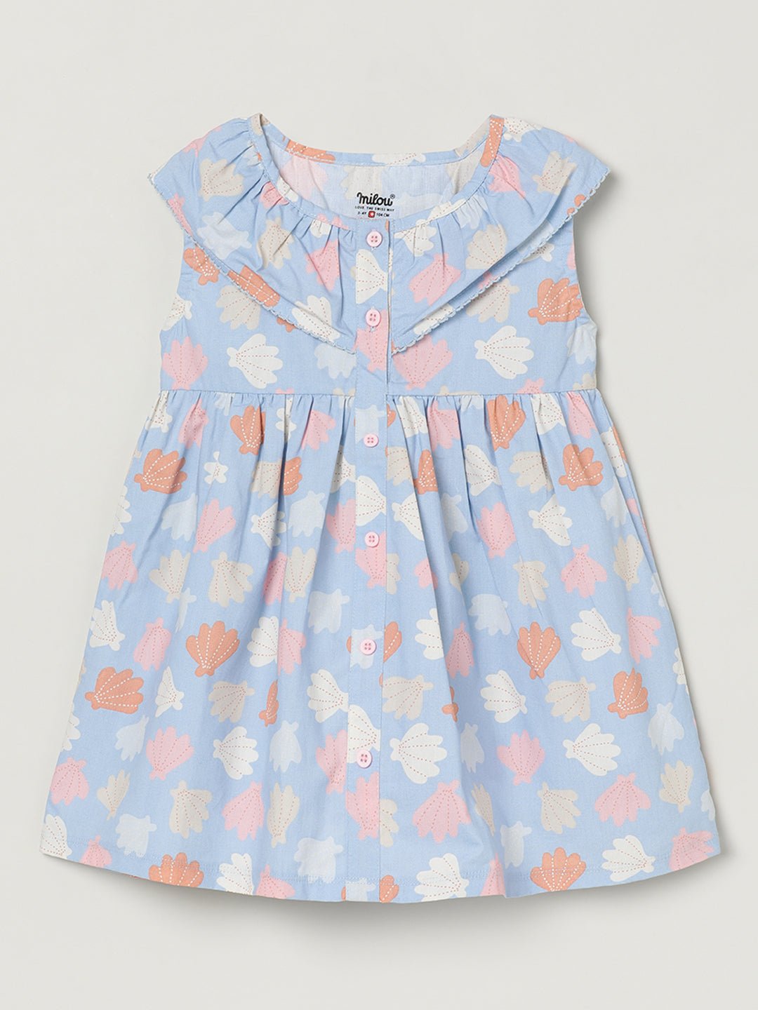Milou Girls Blue Floral Cotton Dress - Milou - Care. The Swiss WayDress