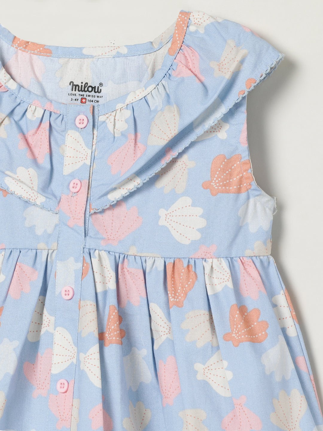 Milou Girls Blue Floral Cotton Dress - Milou - Care. The Swiss WayDress