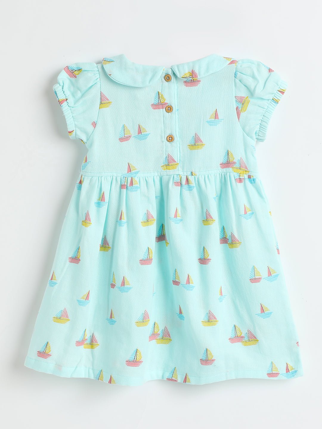 Milou Girls Blue Printed Cotton Dress - Milou - Care. The Swiss WayDress