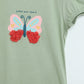 Milou Girls Butterfly Graphic T-Shirt Sage Green - Milou - Care. The Swiss WayTops & T-shirts