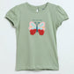 Milou Girls Butterfly Graphic T-Shirt Sage Green - Milou - Care. The Swiss WayTops & T-shirts