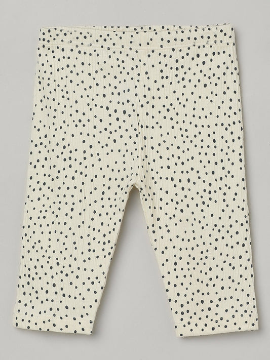 Milou Girls Cotton Bio-Washed Polka Leggings Off White - Milou - Care. The Swiss WayLegging
