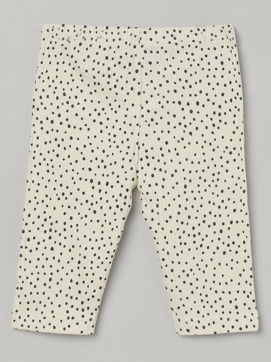 Milou Girls Cotton Bio-Washed Polka Leggings Off White - Milou - Care. The Swiss WayLegging