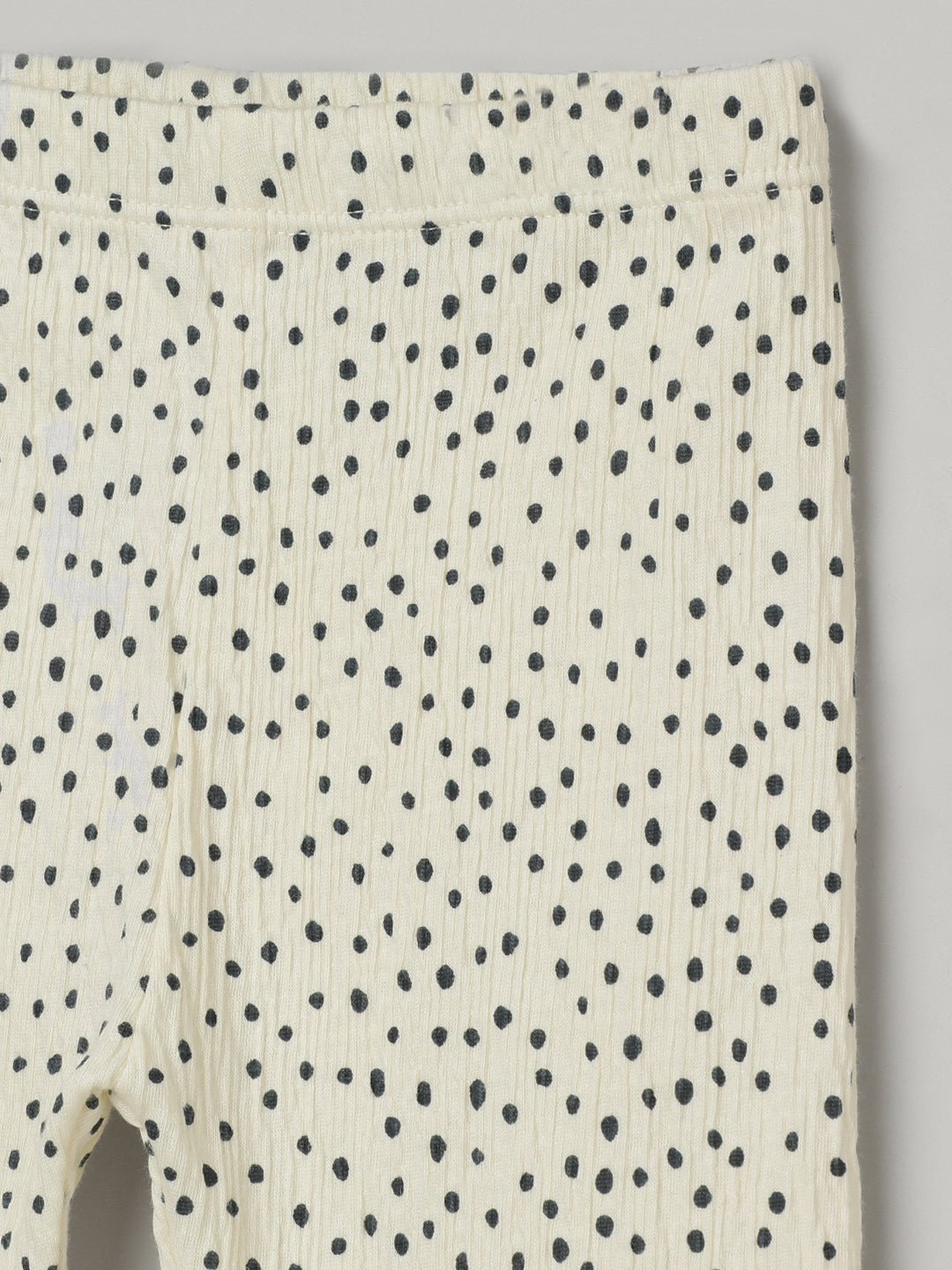 Milou Girls Cotton Bio-Washed Polka Leggings Off White - Milou - Care. The Swiss WayLegging