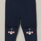 Milou Girls Cotton Printed Leggings Navy Blue Bear Print - Milou - Care. The Swiss WayLegging