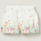 Milou Girls Cotton Printed Mid Thigh Length Shorts White Floral Print - Milou - Care. The Swiss WayShorts