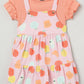 Milou Girls Cotton Printed Pinafore Set Pink Fruit Print Set - Milou - Care. The Swiss WayPinafore