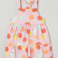 Milou Girls Cotton Printed Pinafore Set Pink Fruit Print Set - Milou - Care. The Swiss WayPinafore