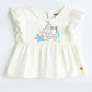 Milou Girls Cotton Top & Shorts Co-ord Set White & Blue Set - Milou - Care. The Swiss WaySets & Suits