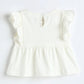 Milou Girls Cotton Top & Shorts Co-ord Set White & Blue Set - Milou - Care. The Swiss WaySets & Suits