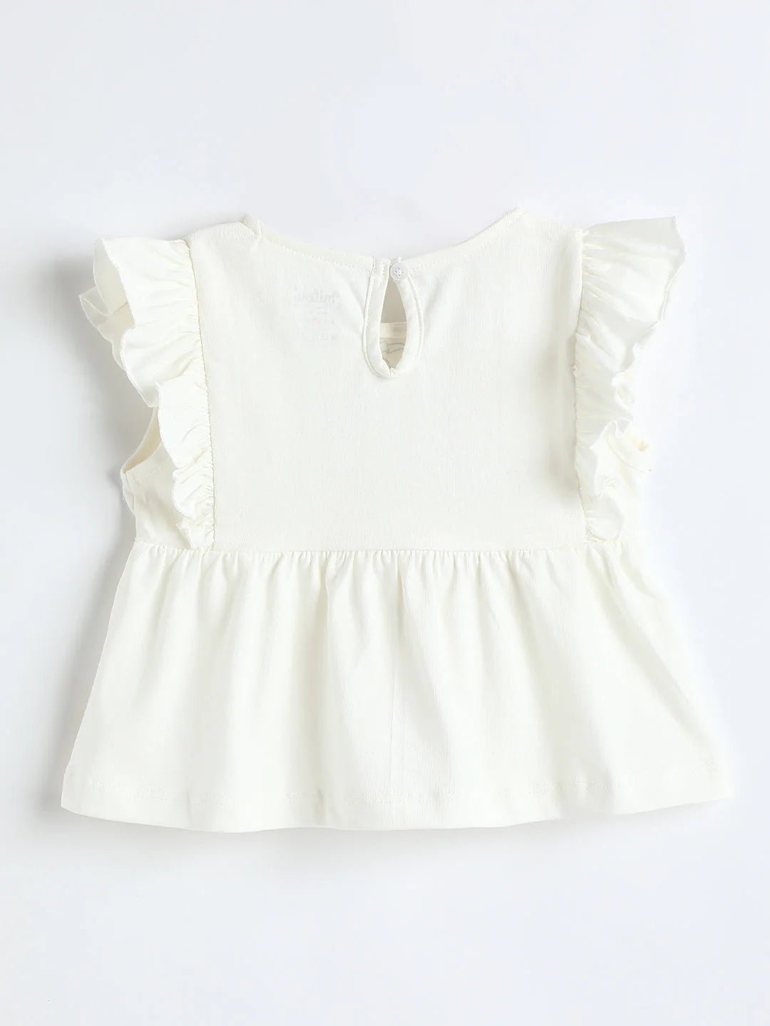 Milou Girls Cotton Top & Shorts Co-ord Set White & Blue Set - Milou - Care. The Swiss WaySets & Suits
