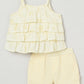 Milou Girls Flared Top & Shorts Co-ord Set Pastel Yellow - Milou - Care. The Swiss WaySets & Suits