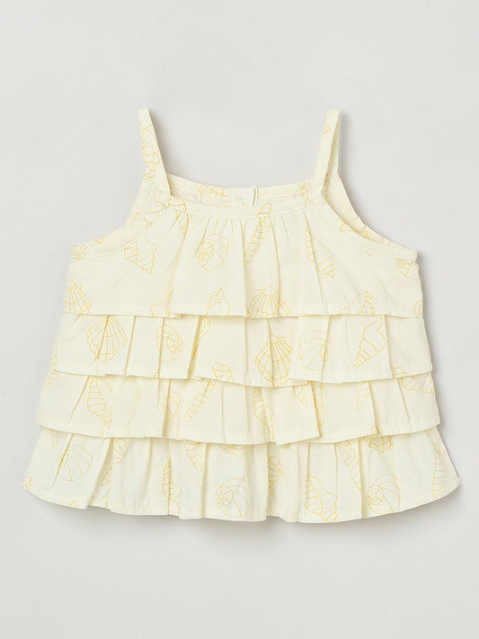 Milou Girls Flared Top & Shorts Co-ord Set Pastel Yellow - Milou - Care. The Swiss WaySets & Suits