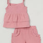 Milou Girls Flared Top & Shorts Co-ord Set Pink Set - Milou - Care. The Swiss WaySets & Suits