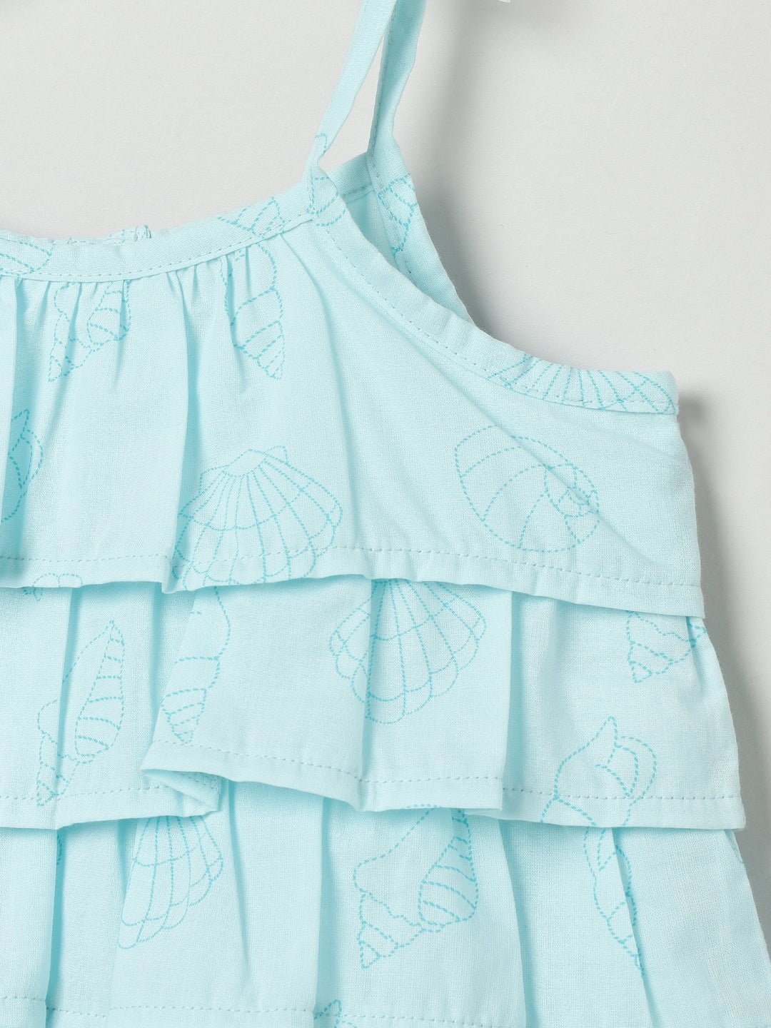 Milou Girls Flared Top & Shorts Co-ord Set Sky Blue Set - Milou - Care. The Swiss WaySets & Suits