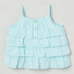 Milou Girls Flared Top & Shorts Co-ord Set Sky Blue Set - Milou - Care. The Swiss WaySets & Suits