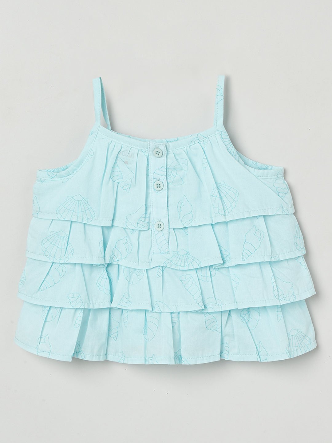 Milou Girls Flared Top & Shorts Co-ord Set Sky Blue Set - Milou - Care. The Swiss WaySets & Suits