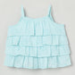 Milou Girls Flared Top & Shorts Co-ord Set Sky Blue Set - Milou - Care. The Swiss WaySets & Suits