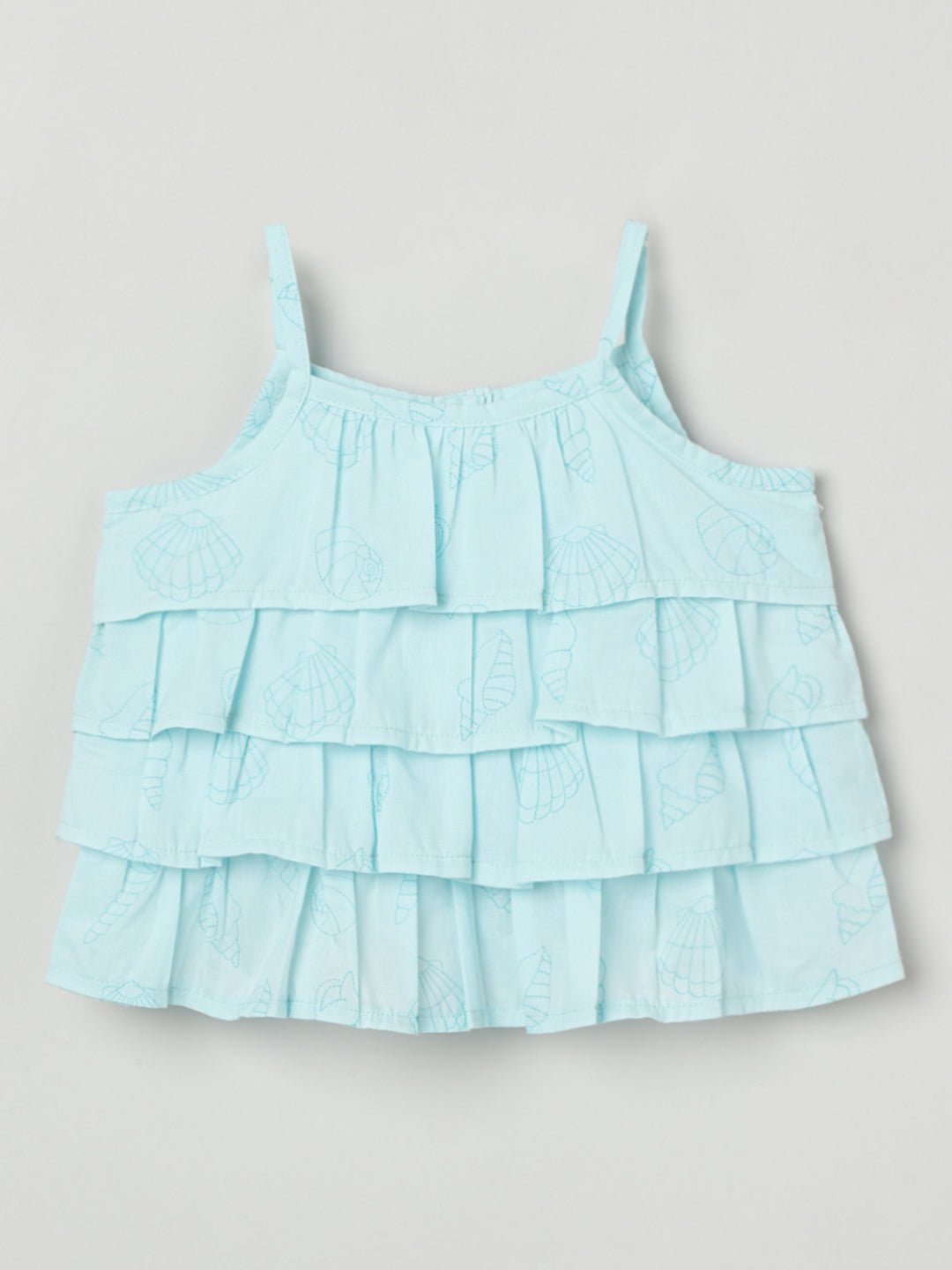 Milou Girls Flared Top & Shorts Co-ord Set Sky Blue Set - Milou - Care. The Swiss WaySets & Suits