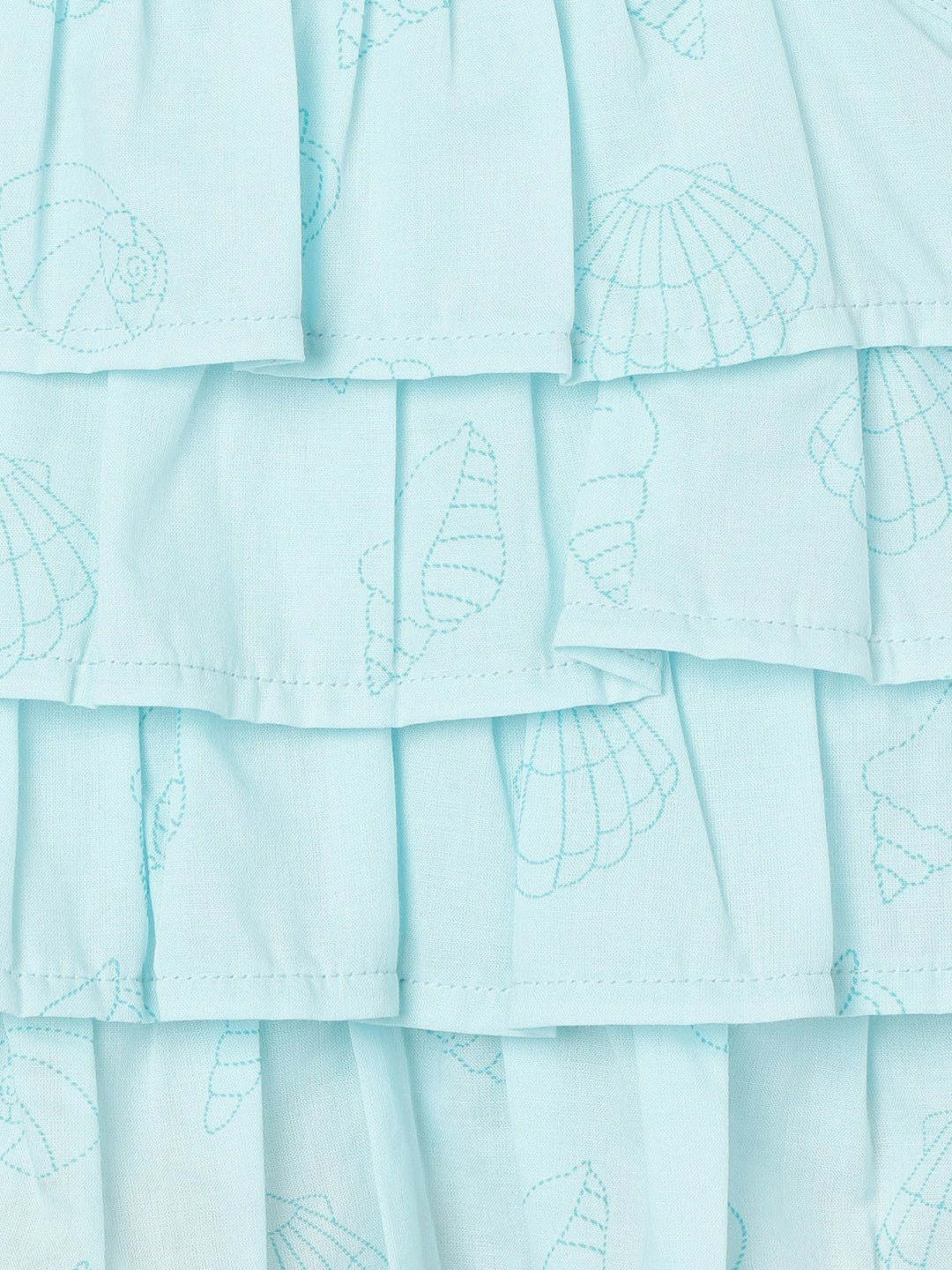 Milou Girls Flared Top & Shorts Co-ord Set Sky Blue Set - Milou - Care. The Swiss WaySets & Suits