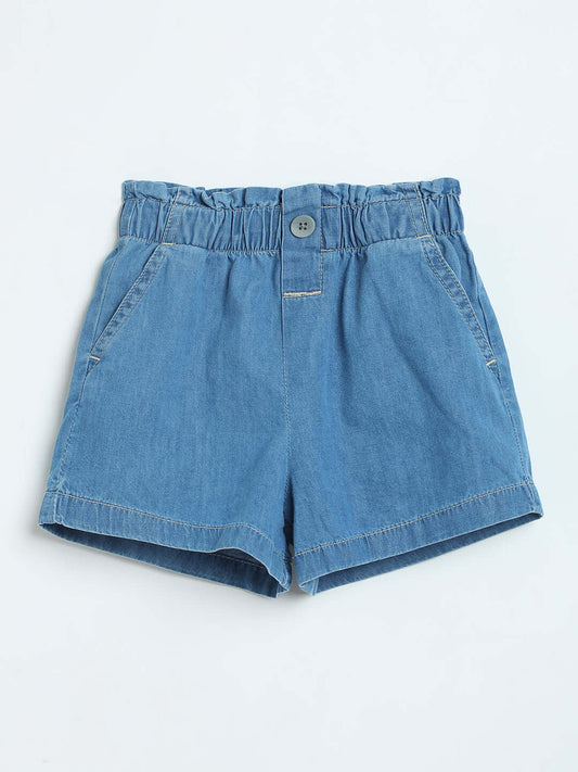 Milou Girls Light Blue Denim Shorts - Milou - Care. The Swiss WayShorts