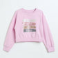 Milou Girls Loopknit Sweatshirt Pink Cropped - Milou - Care. The Swiss WaySweatshirt & Jackets