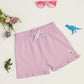 Milou Girls Mid Thigh Solid Frilled Hem Shorts Pink - Milou - Care. The Swiss WayShorts