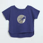 Milou Girls Moon Graphic T-Shirt Indigo Blue - Milou - Care. The Swiss WayTops & T-shirts