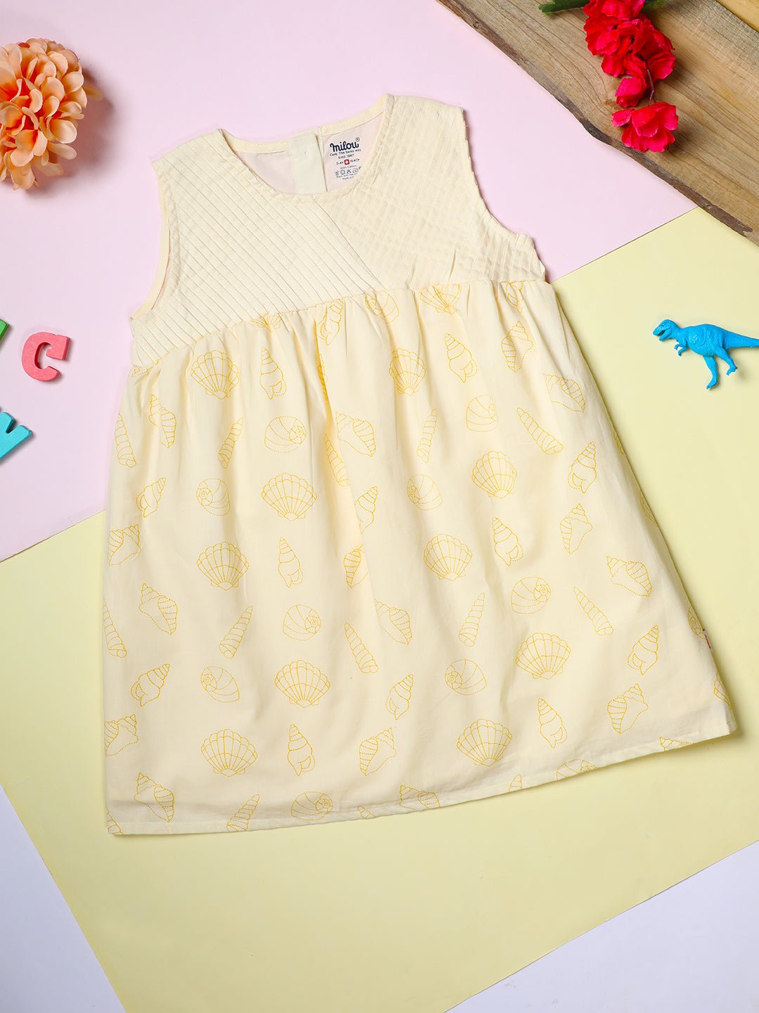 Milou Girls Pastel Yellow Cotton Dress - Milou - Care. The Swiss WayDress