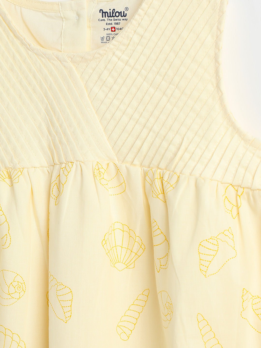 Milou Girls Pastel Yellow Cotton Dress - Milou - Care. The Swiss WayDress