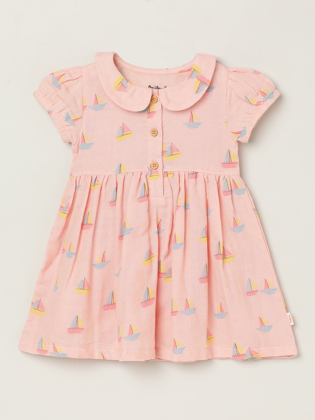Milou Girls Pink Cotton Dress - Milou - Care. The Swiss WayDress