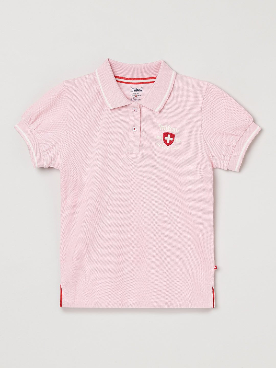 Milou Girls Polo T-Shirt Pink - Milou - Care. The Swiss WayTops & T-shirts