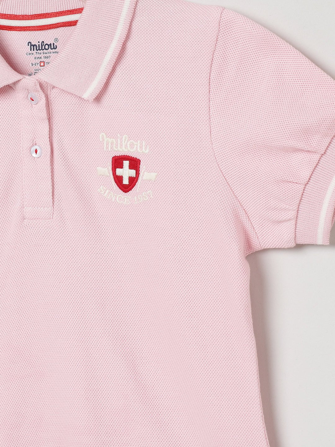 Milou Girls Polo T-Shirt Pink - Milou - Care. The Swiss WayTops & T-shirts