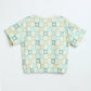 Milou Girls Printed T-Shirt Mint Check Print - Milou - Care. The Swiss WayTops & T-shirts