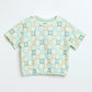 Milou Girls Printed T-Shirt Mint Check Print - Milou - Care. The Swiss WayTops & T-shirts