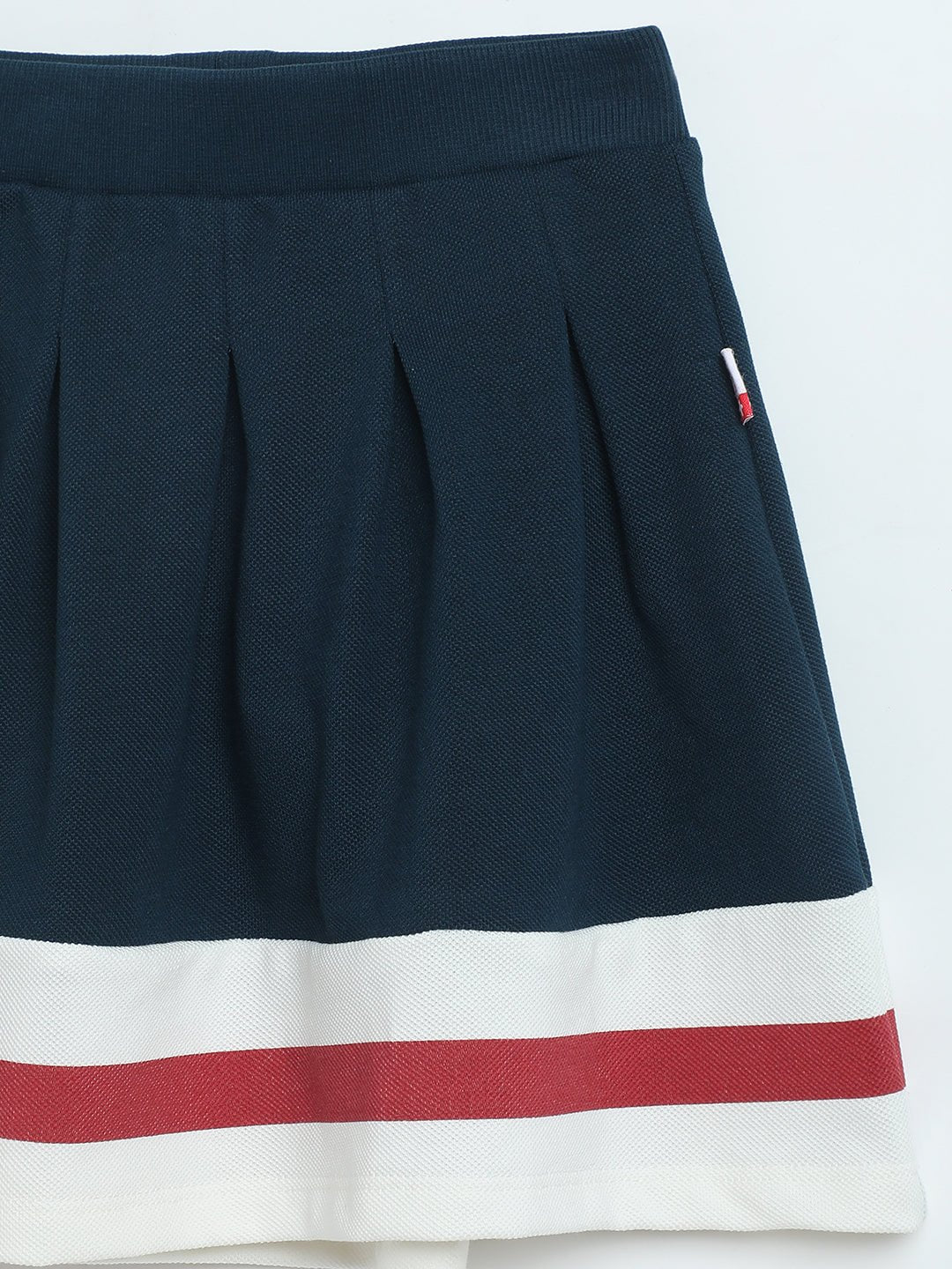 Milou Girls Tennis Knit Skirt Navy Blue Stripe - Milou - Care. The Swiss WaySkirt