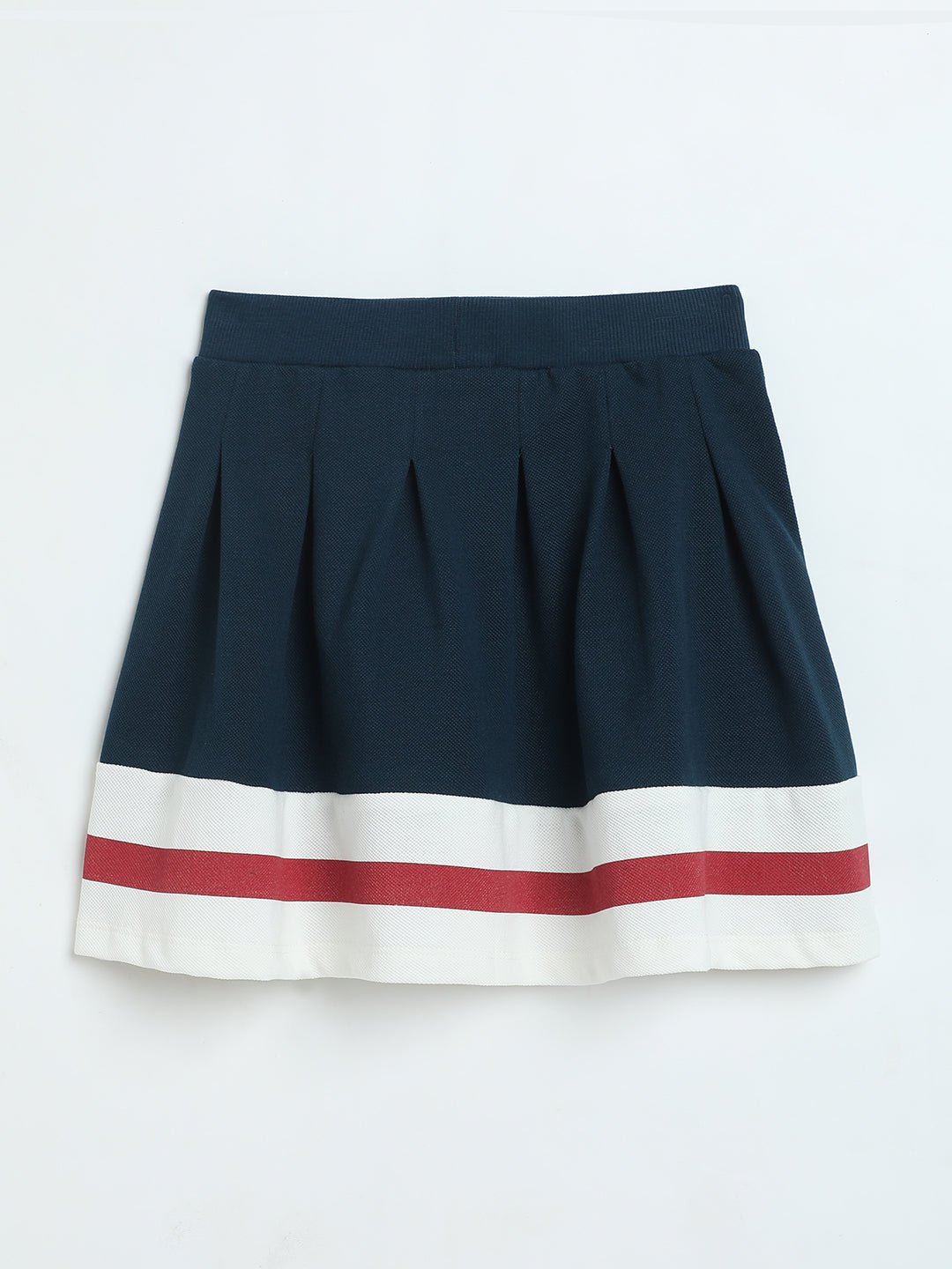 Milou Girls Tennis Knit Skirt Navy Blue Stripe - Milou - Care. The Swiss WaySkirt