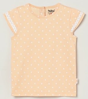 Milou Girls Top & Shorts Co-ord Set Peach Polka Dot Set - Milou - Care. The Swiss WaySets & Suits