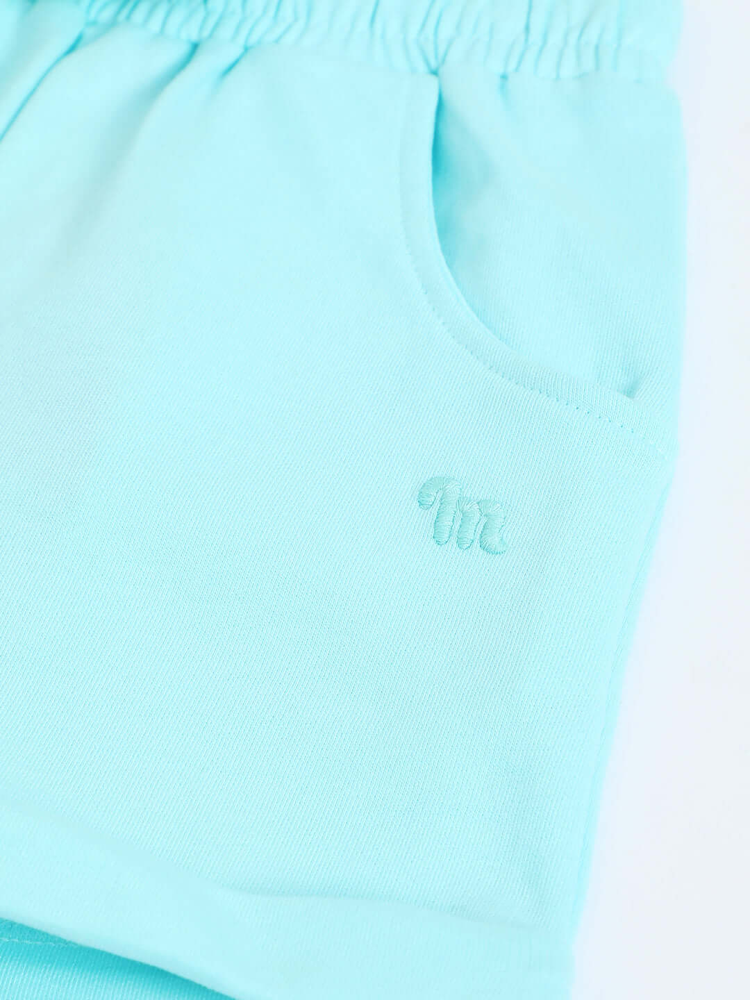 Milou Girls Whisper Blue Loopknit Shorts - Milou - Care. The Swiss WayShorts