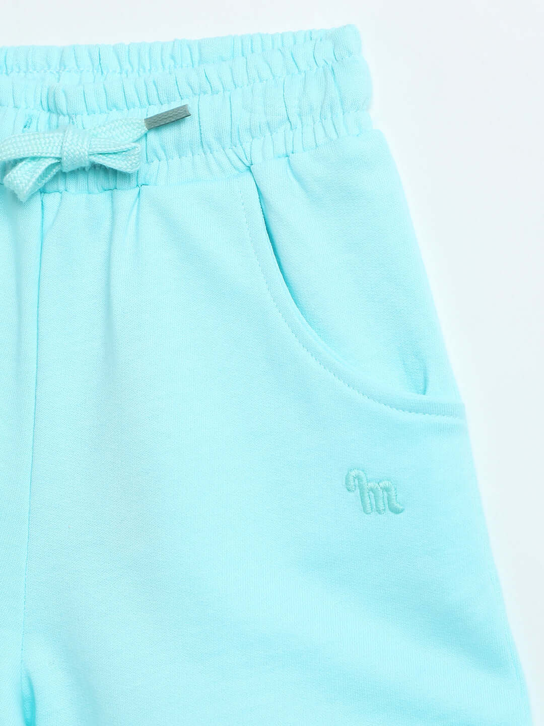 Milou Girls Whisper Blue Loopknit Shorts - Milou - Care. The Swiss WayShorts