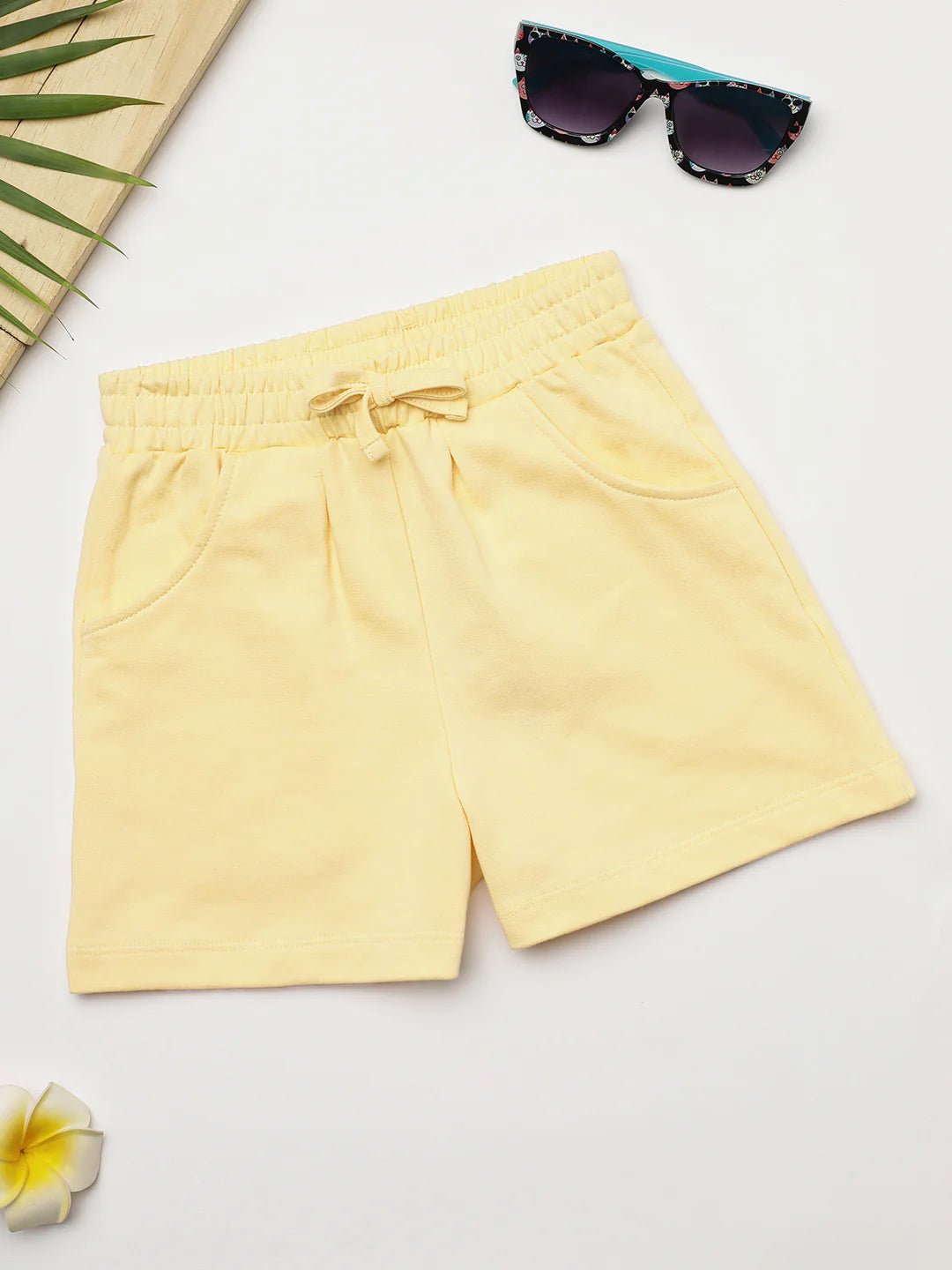 Milou Girls Yellow Cotton Shorts - Milou - Care. The Swiss WayShorts