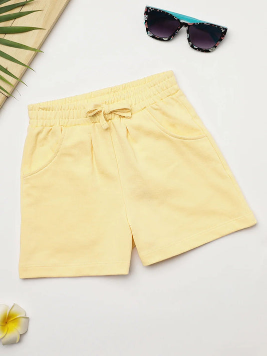 Milou Girls Yellow Cotton Shorts - Milou - Care. The Swiss WayShorts